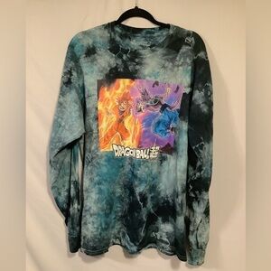 DRAGONBALL Super Tie-Dye Anime Long Sleeve Graphic T-Shirt.